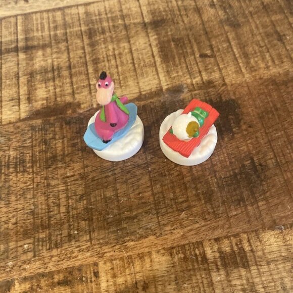 VINTAGE DENNY'S  FLINTSTONES GLACIER GLIDERS VEHICLE DINO BAMM-BAMM 1990 LOT/2 - Picture 2 of 7